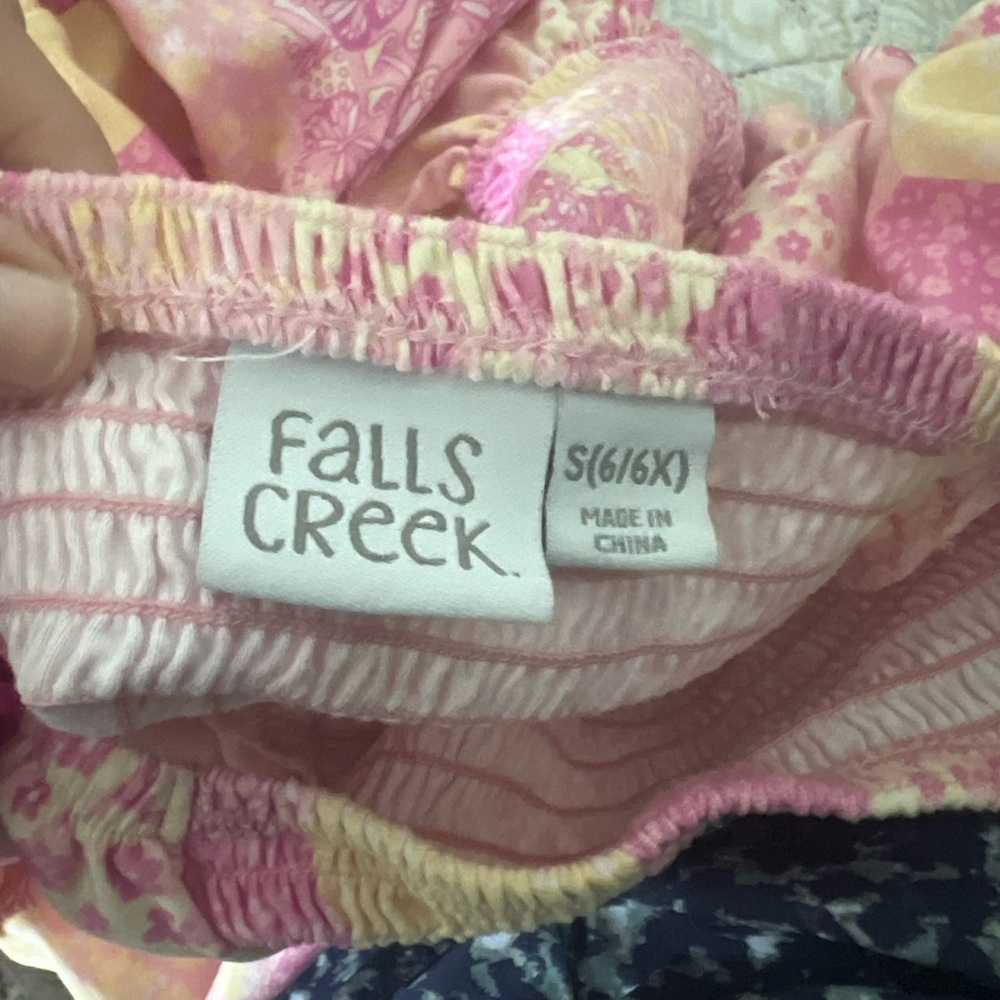Falls Creek Pink and Yellow Smocked Dress - Picture 3 of 3